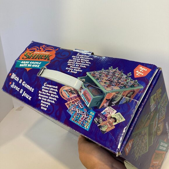 Dreamworks Shrek Game Castle Wooden Board Drawer With 8 Games + Box 2006 - Picture 13 of 16